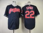 Indians #22 Jason Kipnis Navy Blue Cool Base Stitched Jersey
