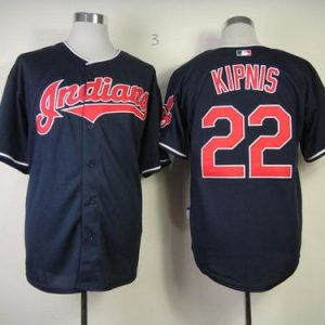 Indians #22 Jason Kipnis Navy Blue Cool Base Stitched Jersey