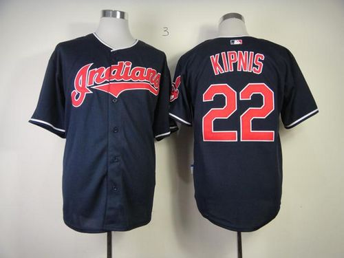 Indians #22 Jason Kipnis Navy Blue Cool Base Stitched Jersey