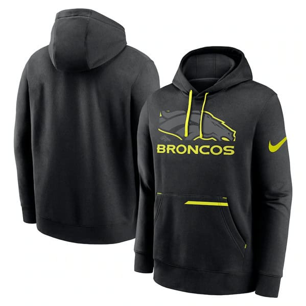Denver Broncos Black Volt Pullover Hoodie