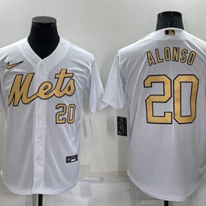 New York Mets #20 Pete Alonso White 2022 All-Star Cool Base Stitched Baseball Jersey