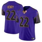 Baltimore Ravens #22 Derrick Henry Purple 2024 F.U.S.E. Vapor Limited Jersey