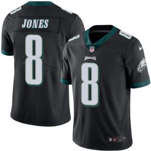 Eagles #8 Donnie Jones Black Stitched Limited Rush Nike Jersey
