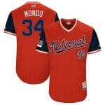 Washington Nationals #34 Bryce Harper "Mondo" Majestic Navy 2018 Players' Weekend Stitched Jersey