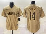 San Diego Padres #14 Tyler Wade Tan Cool Base Stitched Jersey