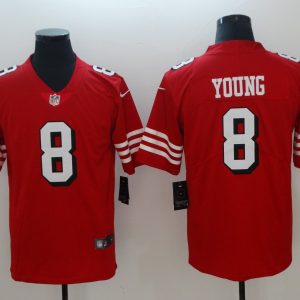 San Francisco 49ers #8 Steve Young Red 2018 Vapor Untouchable Limited Stitched Jersey