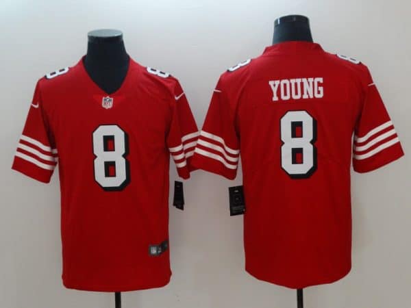 San Francisco 49ers #8 Steve Young Red 2018 Vapor Untouchable Limited Stitched Jersey