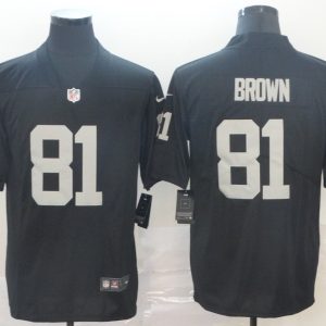 Raiders #81 Tim Brown Black Vapor Untouchable Limited Stitched Jersey