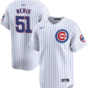 Chicago Cubs #51 H¨¦ctor Neris White Cool Base Stitched Jersey