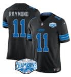 Detroit Lions #11 Kalif Raymond Black 2024 NFC North Champions F.U.S.E. Vapor Limited Stitched Jersey