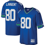 Seattle Seahawks #80 Steve Largent Royal Mitchell Ness Stitched Jersey