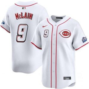 Cincinnati Reds #9 Matt McLain White 2025 Speedway Classic Home Limited Stitched Jersey