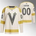 Vegas Golden Knights Custom Cream 2024 Winter Classic Breakaway Stitched Jersey