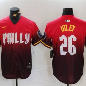 Philadelphia Phillies #26 Chase Utley Red 2024 City Connect Limited Stitched Jersey