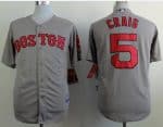 Red Sox #5 Allen Craig Grey Cool Base Stitched Jersey