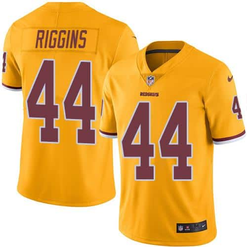 Redskins #44 John Riggins Gold Stitched Limited Rush Nike Jersey