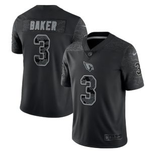 Arizona Cardinals #3 Budda Baker Black Reflective Limited Stitched Football Jersey