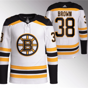 Boston Bruins #38 Patrick Brown White Stitched Jersey