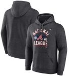 Atlanta Braves 2021 Heathered Charcoal National League Champions Locker Room Pullover Hoodie