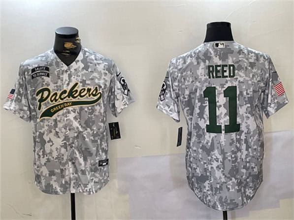 Green Bay Packers #11 Jayden Reed 2024 Arctic Camo Salute To Service Stitched Jersey