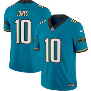 Jacksonville Jaguars #10 Mac Jones Teal 2024 F.U.S.E. Prowler Throwback Vapor Limited Stitched Jersey