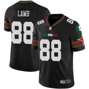 Dallas Cowboys #88 CeeDee Lamb Black Mexico Vapor Limited Stitched Jersey