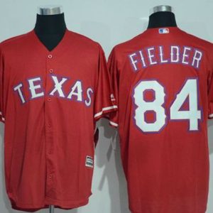 Rangers #84 Prince Fielder Red New Cool Base Stitched Jersey