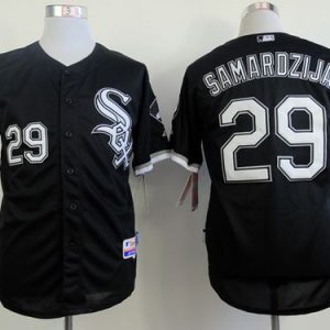 White Sox #29 Jeff Samardzija Black Cool Base Stitched Jerseys