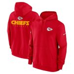 Kansas City Chiefs Red Sideline Club Fleece Pullover Hoodie