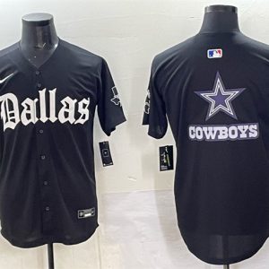 Dallas Cowboys Team Big Logo Black 'Gothic Lone Star Edition' Limited Stitched Jersey