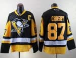 Penguins #87 Sidney Crosby Black Alternate Stitched Jersey