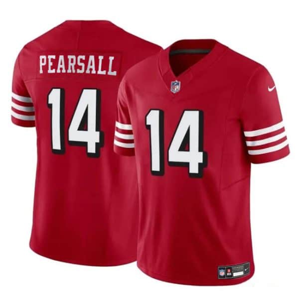 San Francisco 49ers #14 Ricky Pearsall New Red 2024 Draft F.U.S.E. Vapor Untouchable Limited Stitched Jersey