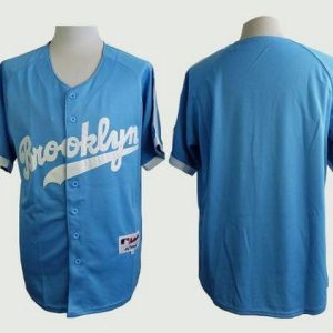 Dodgers Blank Light Blue Cooperstown Stitched Jersey