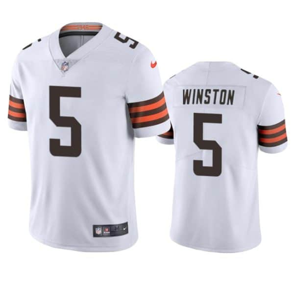 Cleveland Browns #5 Jameis Winston White Vapor Limited Stitched Jersey