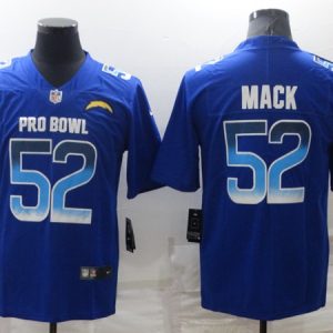 Los Angeles Chargers #52 Khalil Mack Royal Pro Bowl Stitched Jersey