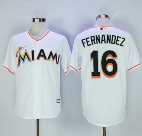 Marlins #16 Jose Fernandez White New Cool Base Stitched Jersey
