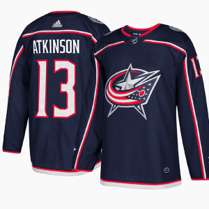Columbus Blue Jackets #13 Cam Atkinson Navy Stitched Jersey