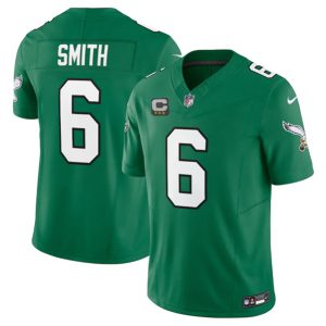 Philadelphia Eagles #6 DeVonta Smith Green 2023 F.U.S.E. With C Patch Vapor Untouchable Stitched Jersey
