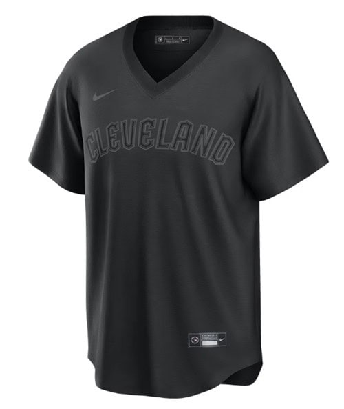 Cleveland Guardians #11 Jos¨¦ Ram¨ªrez Black Pitch Black Fashion Replica Stitched Baseball Jersey
