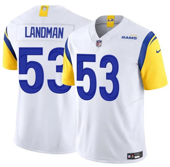 Los Angeles Rams #53 Nate Landman White 2025 F.U.S.E. Vapor Untouchable Stitched Jersey
