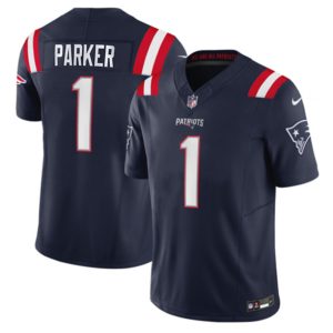 New England Patriots #1 DeVante Parker Navy 2023 F.U.S.E. Vapor Limited Stitched Jersey