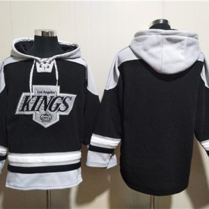 Los Angeles Kings Blank Black Ageless Must-Have Lace-Up Pullover Hoodie