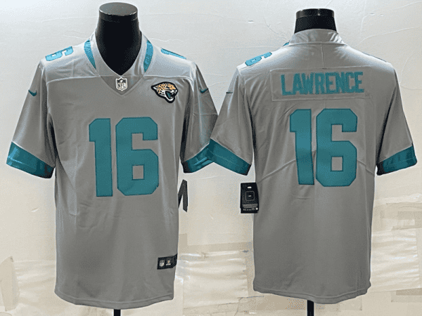 Jacksonville Jaguars #16 Trevor Lawrence Silver Stitched Jersey