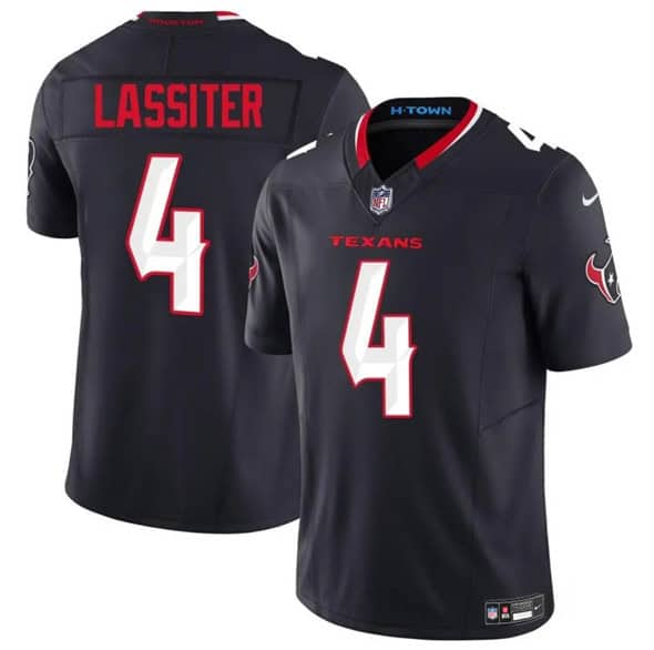 Houston Texans #4 Kamari Lassiter Navy 2025 F.U.S.E. Vapor Limited Football Stitched Jersey