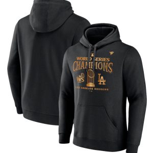 Los Angeles Dodgers Black 2024 World Series Champions Locker Room Parade Pullover Hoodie