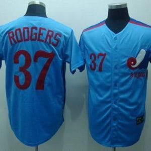 Mitchell And Ness Expos #37 Steve Rogers Blue Stitched Throwback Jersey