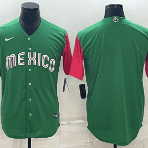 Mexico Blank 2023 Green World With Patch Classic Stitched Jersey