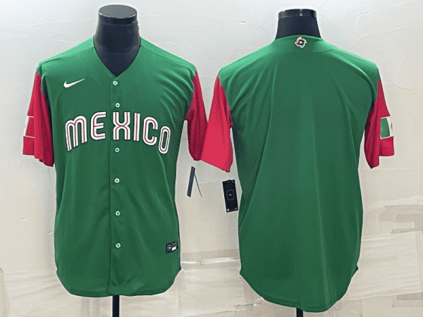 Mexico Blank 2023 Green World With Patch Classic Stitched Jersey