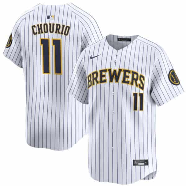 Milwaukee Brewers #11 Jackson Chourio White 2024 Alternate Limited Stitched Jersey