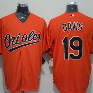 Orioles #19 Chris Davis Orange New Cool Base Stitched Jersey